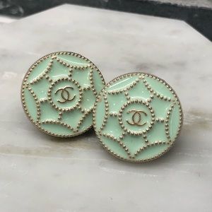 Final Price Drop! Upcycled Chanel Button Earrings